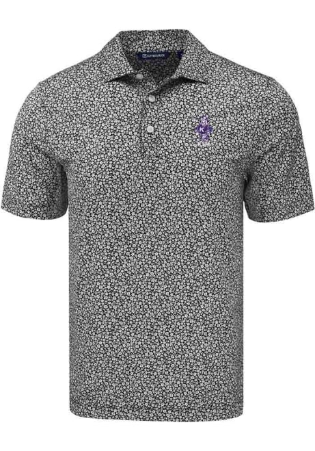 Mens K-State Wildcats  Cutter and Buck Vintage Pike Flora Short Sleeve Polo Shirt