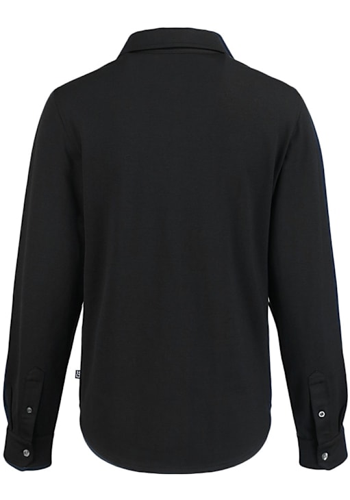 Cutter and Buck Arkansas Razorbacks Womens Vault Advantage Soft Pique Long Sleeve Black Dress Shir..