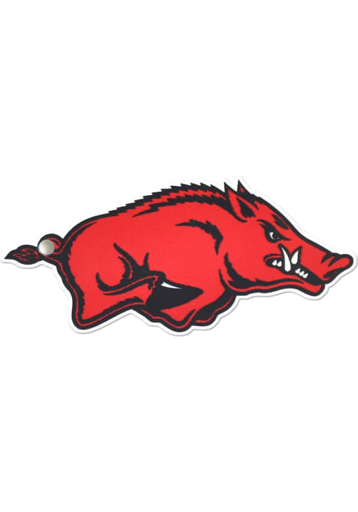 Arkansas Razorbacks Steel Logo Magnet - RED