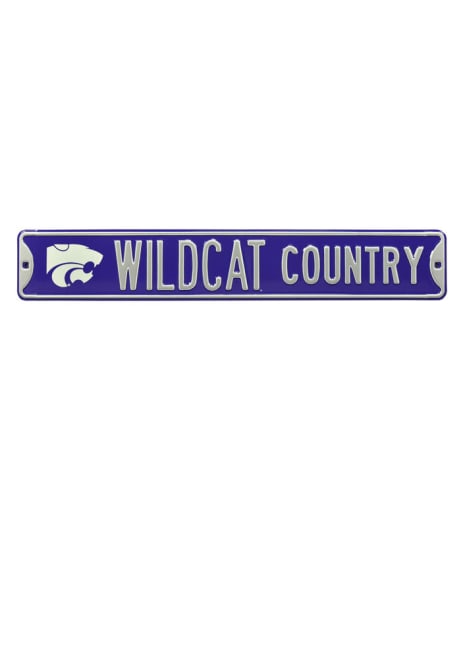 Purple K-State Wildcats Purple Street Sign