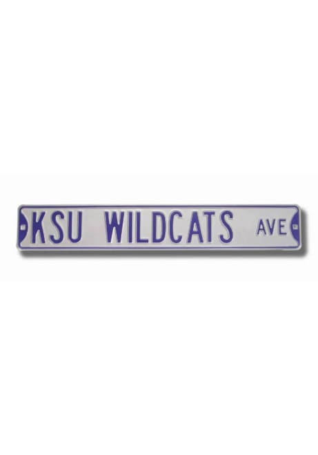 Silver K-State Wildcats Gray Street Sign