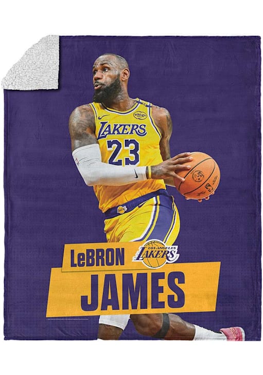 Los Angeles Lakers PURPLE Jersey Silk Touch Fleece Blanket 1362583