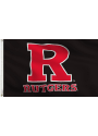 Rutgers Scarlet Knights 3x5 Black Grommet Black Silk Screen Grommet Flag