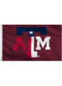 Texas A&M Aggies 3x5 Texas Colors Grommet Maroon Silk Screen Grommet Flag