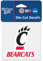 Cincinnati Bearcats 4x4 Die Cut Auto Decal - Black