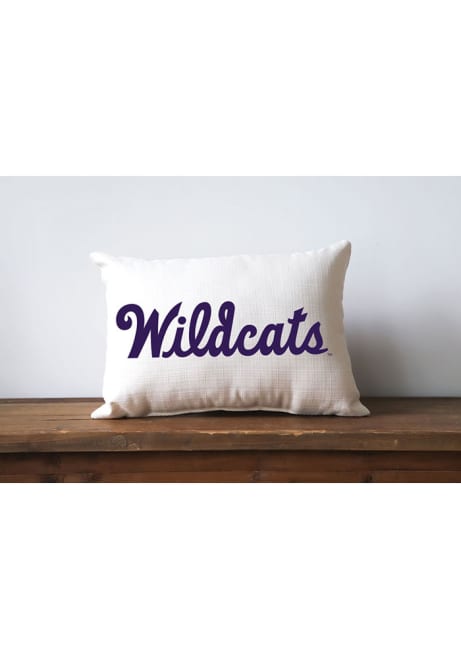 Purple Wildcats Plain Name Throw Pillow