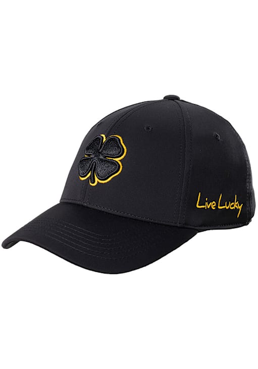 Iowa Hawkeyes Mens Phenom BLACK Black Clover Flex Hat 13790076