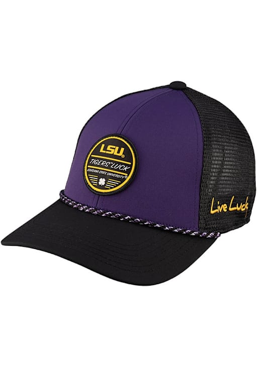 Black Clover LSU Tigers PURPLE The Gamer Adjustable Hat 13790126