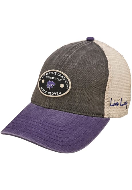 Black Clover Black K-State Wildcats The Retro Adjustable Hat