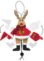 Chicago Blackhawks Cheering Reindeer Ornament