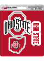 Sports Licensing Solutions Ohio State Buckeyes 5x7 inch 3 Pack Die Cut Auto Decal - Red