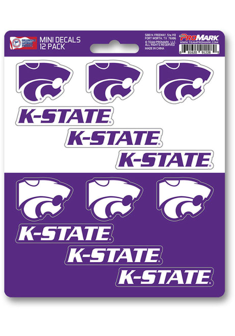 K-State Wildcats Purple Sports Licensing Solutions 12 pk Mini Decal