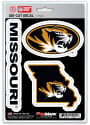 Sports Licensing Solutions Missouri Tigers 5x7 inch 3 Pack Die Cut Auto Decal - Gold