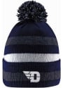Dayton Flyers LogoFit Primetime Striped Pom Knit - Navy Blue