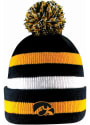 Iowa Hawkeyes LogoFit Primetime Striped Pom Knit - Black