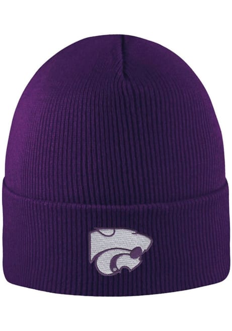 K-State Wildcats LogoFit Northpole Cuffed Mens Knit Hat - Purple