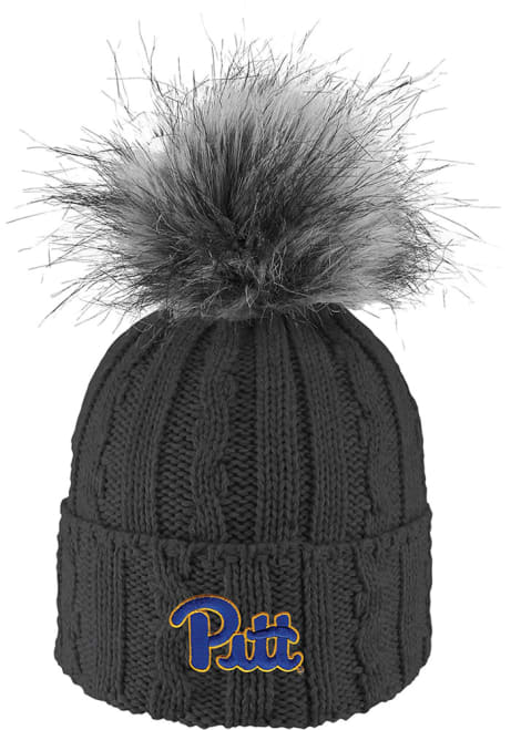 Pitt Panthers LogoFit Alps Pom Womens Knit Hat - Charcoal