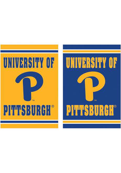 Blue Pitt Panthers Embossed Suede Garden Flag