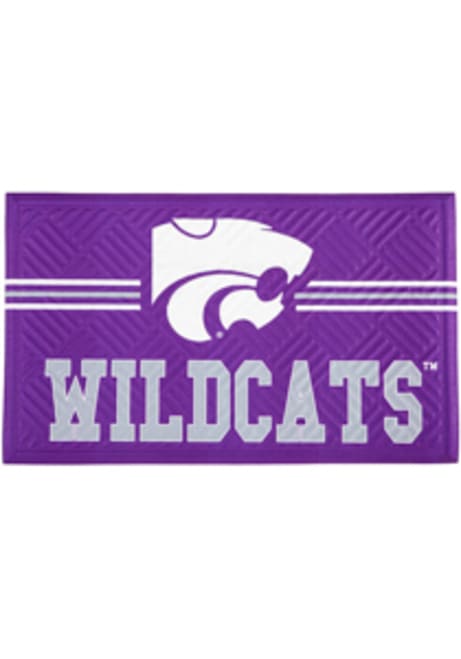 Purple K-State Wildcats Cross Hatch Door Mat