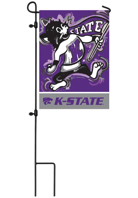 Purple K-State Wildcats Justin Patten Garden Flag
