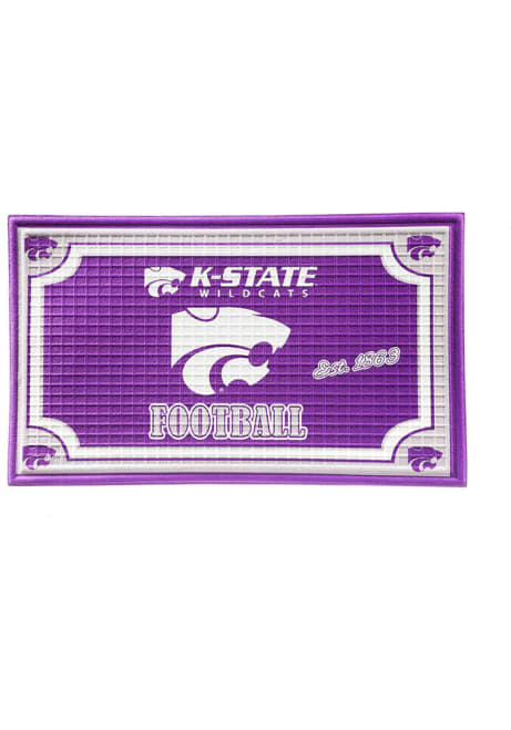 Purple K-State Wildcats Embossed Door Mat