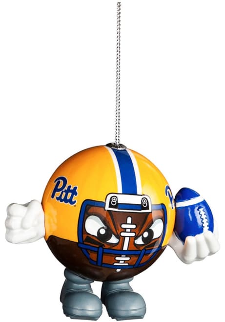 Blue Pitt Panthers Ball Head Ornament Ornament