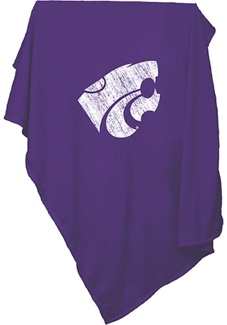 Purple Wildcats Screened Sweatshirt Blanket