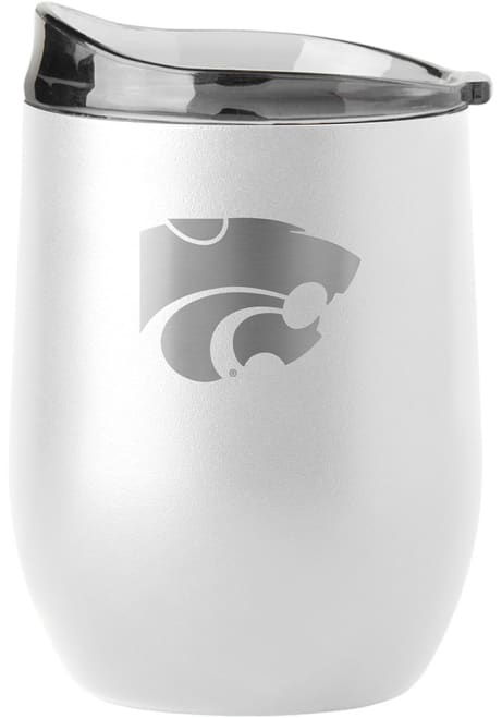 White K-State Wildcats 16oz Stainless Steel Stemless