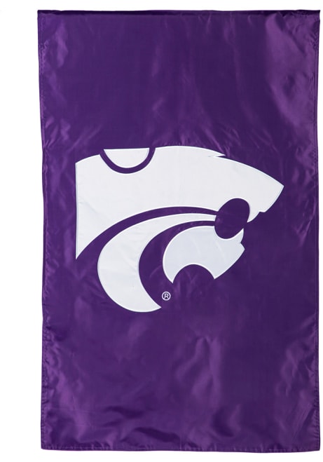 Purple K-State Wildcats Logo Applique Flag