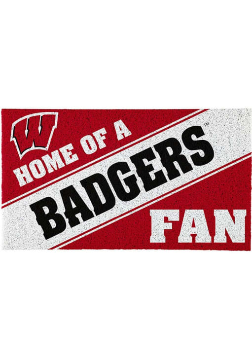 Wisconsin Badgers Home Of A Fan Door Mat - Red