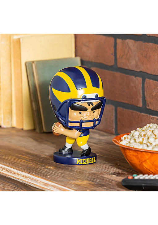 Michigan Wolverines MAIZE Inch Little Big Head Mascot Figurine