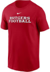 Main image for Rutgers Scarlet Knights Red Nike DriFIT Short Sleeve T Shirt