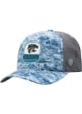 K-State Wildcats Top of the World Wet Meshback Adjustable Hat - Light Blue