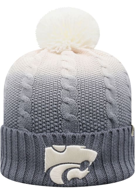 K-State Wildcats Top of the World Dissolve Fade Cuff Pom Mens Knit Hat