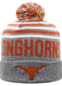 Texas Longhorns Ensuing Cuff Pom Knit - Grey