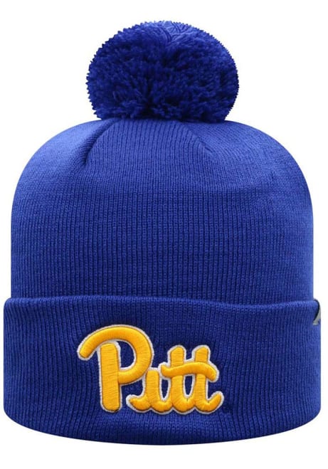 Pitt Panthers Top of the World TOW Pom Design Mens Knit Hat - Blue