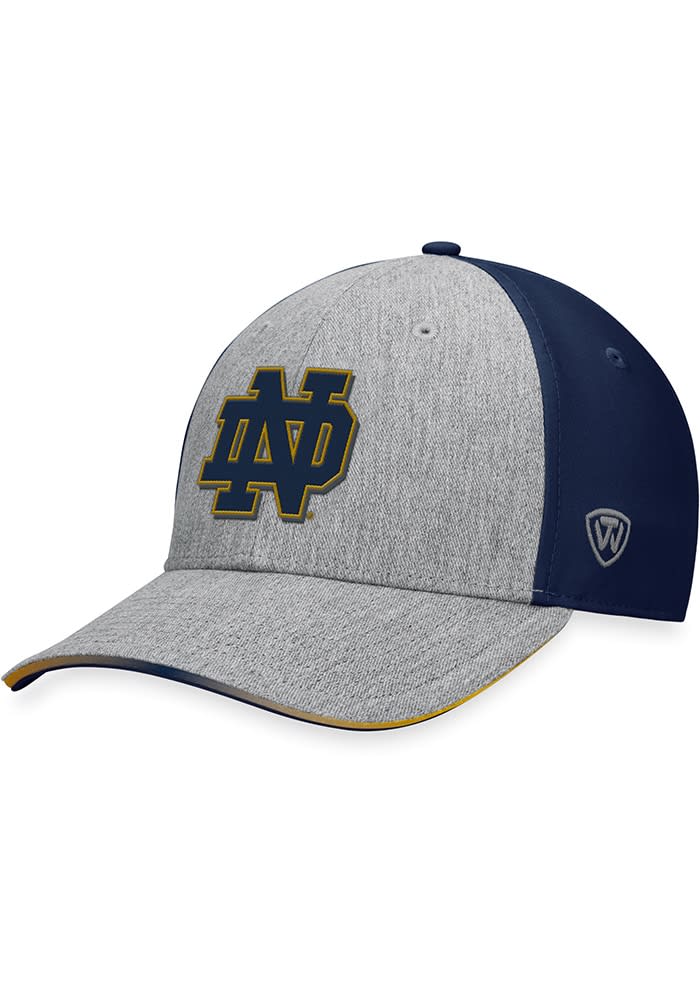 Notre Dame Fighting Irish Mens Merge 2T GREY Top of the World Flex Hat