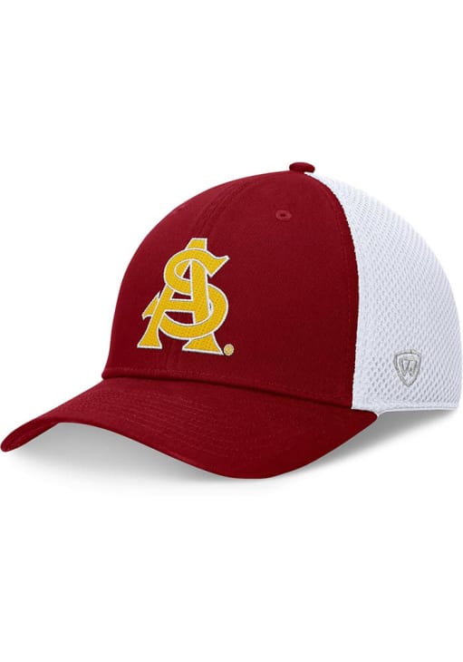 Top of the World Arizona State Sun Devils Mens Maroon 2T Fastbreak Stretch Flex Hat