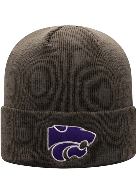 K-State Wildcats Top of the World Cuffed Knit Mens Knit Hat - Brown