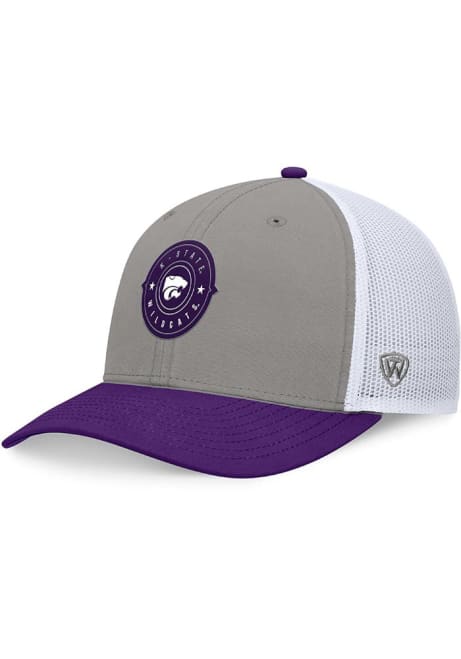 Top of the World Grey K-State Wildcats 2T Rob Adjustable Hat