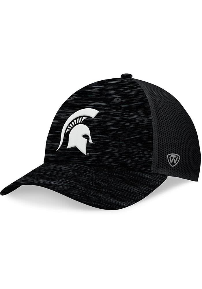 Top of the World BLACK Michigan State Spartans Streak Trucker Adjustable Hat