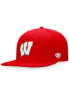 Main image for Top of the World Wisconsin Badgers Mens Red NTOF Flatbill Fitted Hat