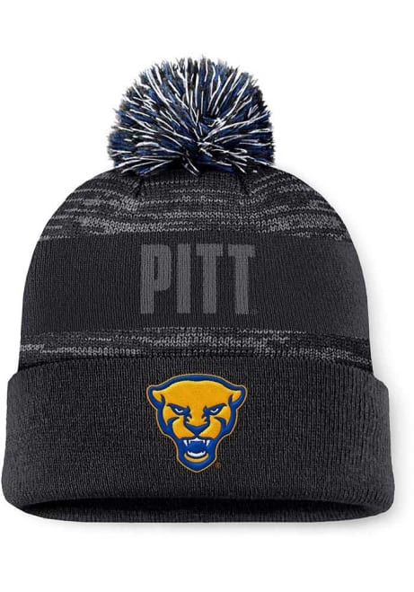 Pitt Panthers Top of the World Colton Cuff Pom Mens Knit Hat - Black