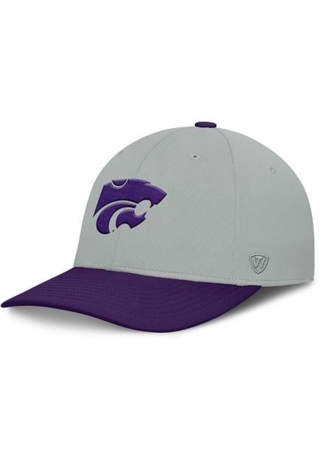 K-State Wildcats Top of the World Mick Stretch Flex Hat - Grey