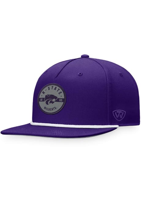 K-State Wildcats Top of the World Bank Rope Mens Snapback - Purple