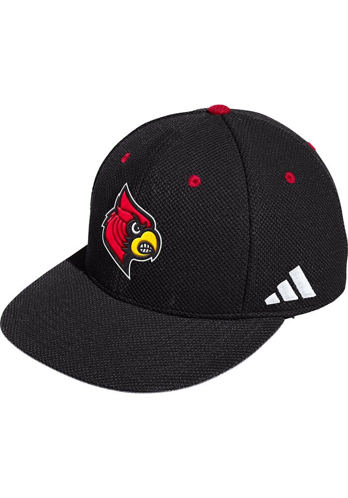 Louisville Cardinals Mens Fitted Mesh BLACK Adidas Fitted Hat