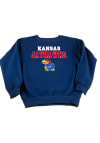 Main image for Kansas Jayhawks Toddler Blue Mascot Long Sleeve Crew Sweatshirt