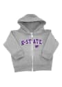 K-State Wildcats Baby Arch Long Sleeve Full Zip Sweatshirt - Grey