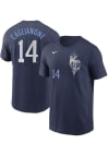 Main image for Jac Caglianone Kansas City Royals Navy Blue City Connect Short Sleeve Player T Shirt
