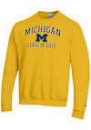 Main image for Mens Michigan Wolverines Gold Champion Class of 2025 Text Powerblend Crew Sweatshirt
